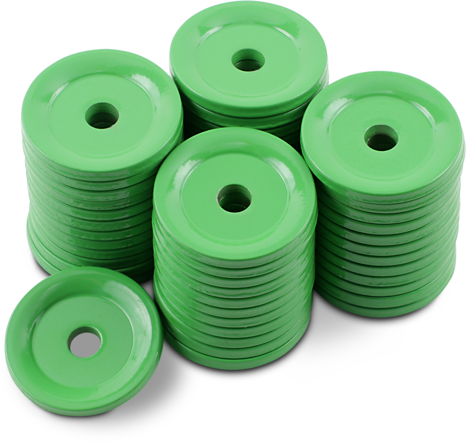 Support Plates - Green - Round - 48 Pack - Lutzka's Garage