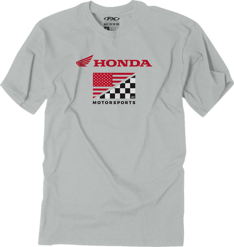 Honda Flag T-Shirt - Light Gray - Medium - Lutzka's Garage