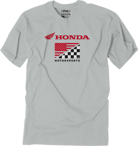 Honda Flag T-Shirt - Light Gray - Medium - Lutzka's Garage