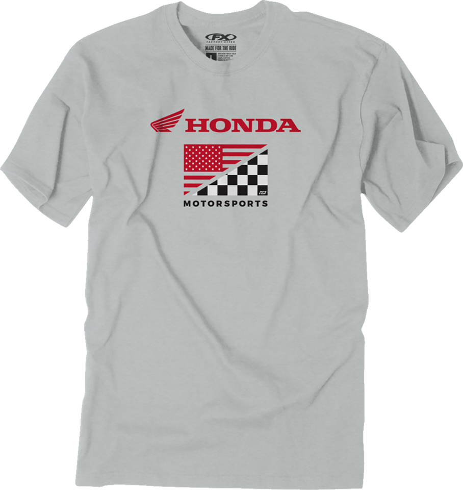 Honda Flag T-Shirt - Light Gray - Medium - Lutzka's Garage