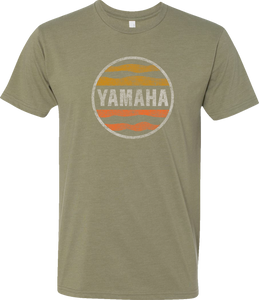 Yamaha Sunset T-Shirt - Olive Green - Small - Lutzka's Garage