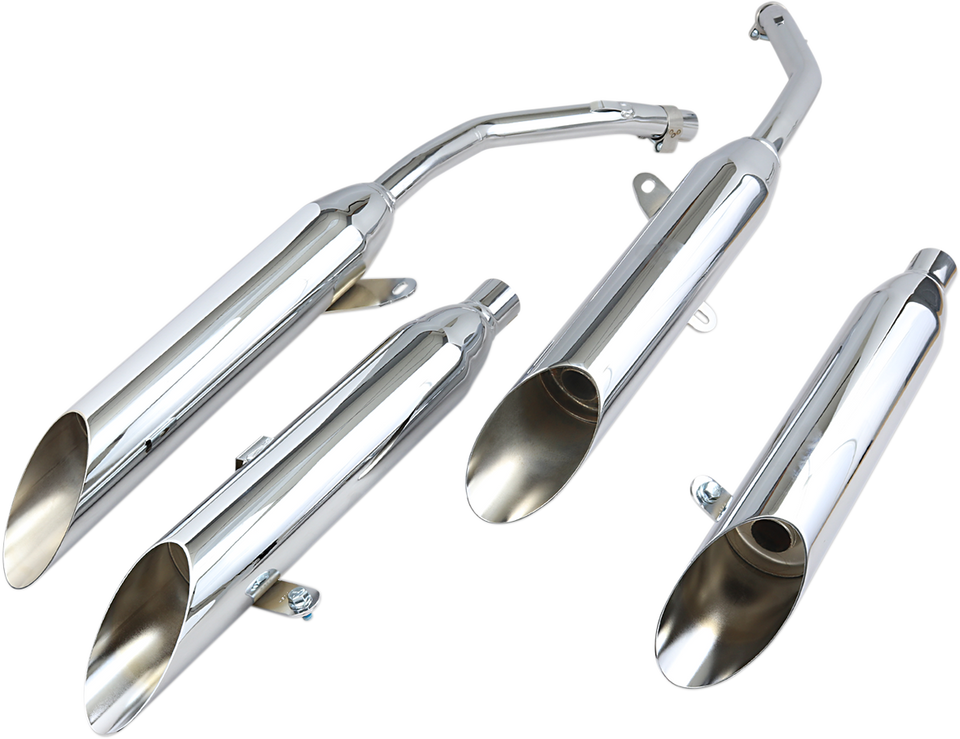 Chrome Slashcut Mufflers