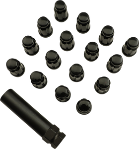 Lug Nut - Splined - 12 mm x 1.50 - Black - 16 Pack - Lutzka's Garage