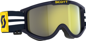 89X Era Goggles - Blue/White - Yellow Chrome - Lutzka's Garage