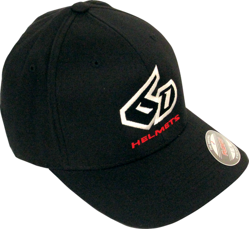 6D Helmets Logo Flexfit® Hat - Black - Small/Medium - Lutzka's Garage