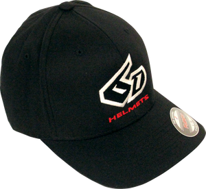 6D Helmets Logo Flexfit® Hat - Black - Small/Medium - Lutzka's Garage