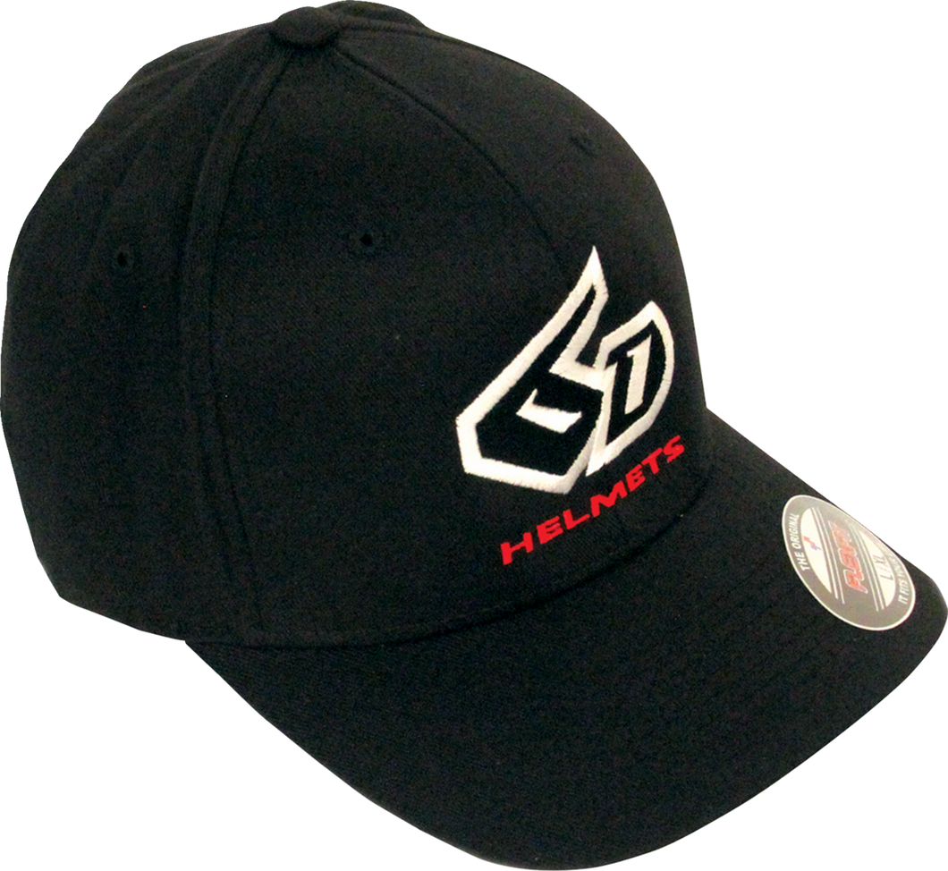 6D Helmets Logo Flexfit® Hat - Black - Small/Medium - Lutzka's Garage