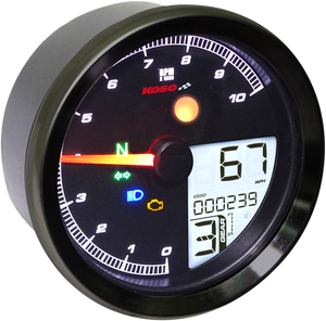 TNT-04 Multi-Function Meter - Black Bezel - 3.30" Diameter x 2.19" D - Lutzka's Garage