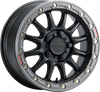 Wheel - Alpha - Front/Rear - Black/with Gun Metal Ring - 17x7 - 4/156 - +25 mm