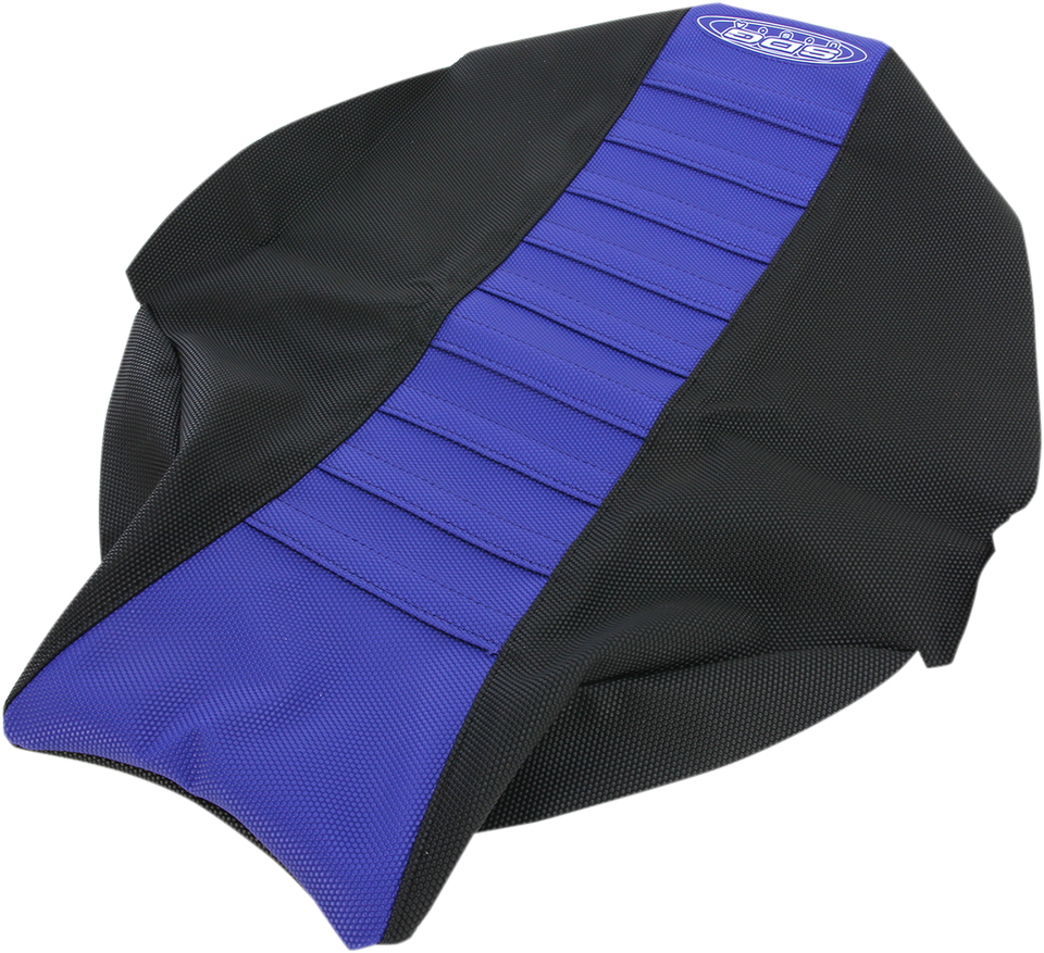 Pleated Seat Cover - Blue Top/Black Sides