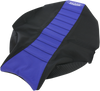 Pleated Seat Cover - Blue Top/Black Sides