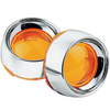 Deep Dish Bezels - Chrome/Amber Lens