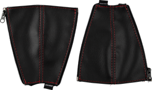 Seat Belt Covers - Black w/ Red Stitching