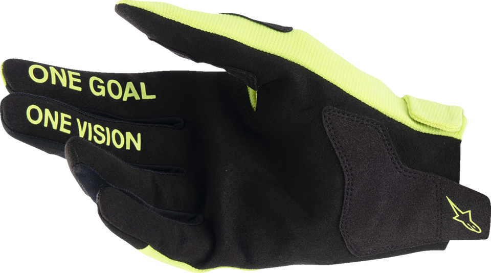 Youth Radar Gloves - Fluo Yellow/Black - 2XS - Lutzka's Garage