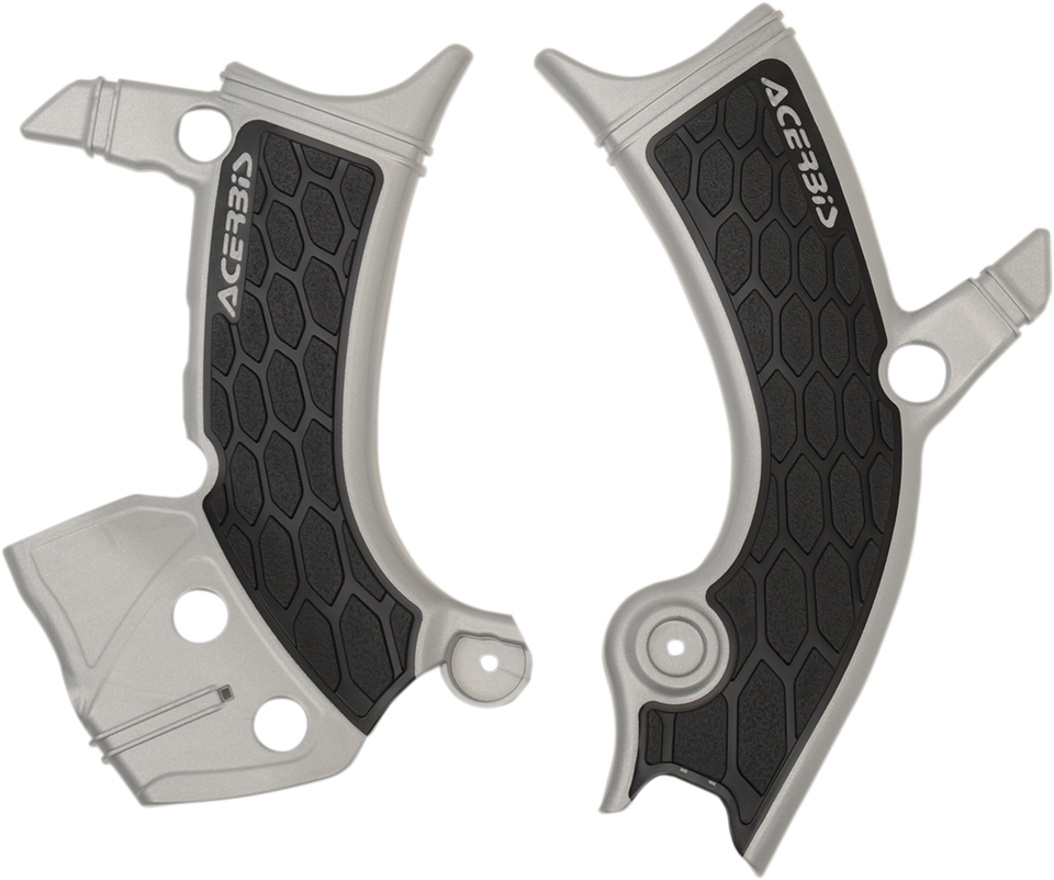 X-Grip Frame Guards - Silver/Black - Yamaha - Lutzka's Garage