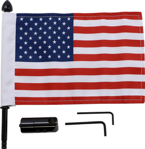 Luggage Rack Flag Mount - 1/2" Round - With 6" X 9" Flag