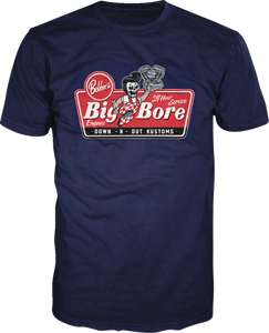 Down-N-Out Big Bore T-Shirt - Navy - Small - Lutzka's Garage