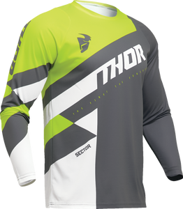 Sector Checker Jersey - Gray/Acid - Small - Lutzka's Garage