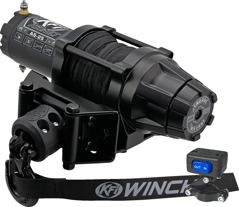 AS-25 Assault Winch - 2500 Lb - Synthetic Cable