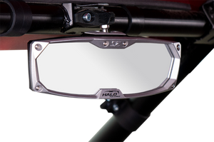 Mirror - Halo R - Rear View - Rectangle - Black w/Silver Bezel - Pro XP