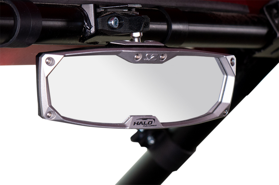 Mirror - Halo R - Rear View - Rectangle - Black w/Silver Bezel - Pro XP