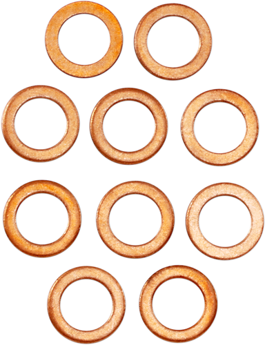 Lower Fork Leg Copper Washers - 10-Pack