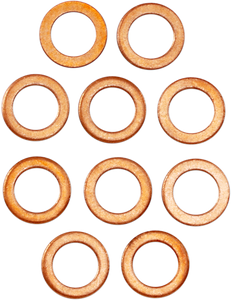 Lower Fork Leg Copper Washers - 10-Pack