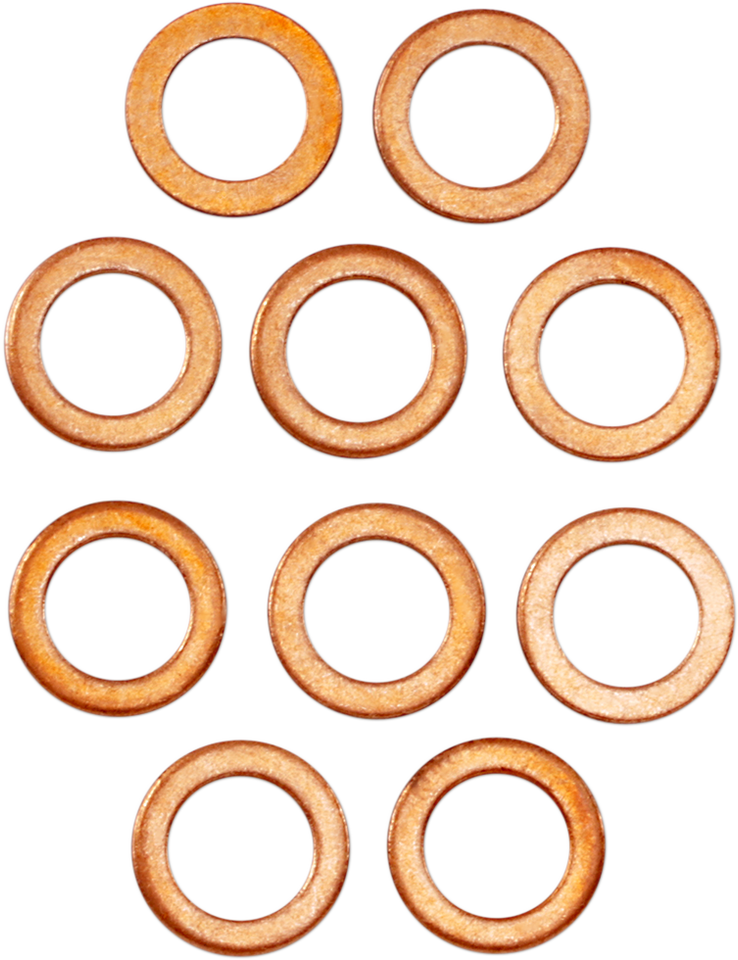 Lower Fork Leg Copper Washers - 10-Pack