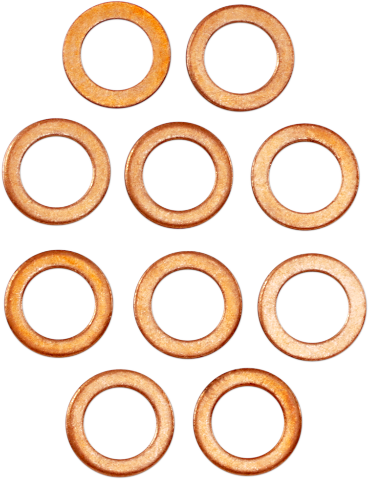 Lower Fork Leg Copper Washers - 10-Pack