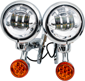 LED Turn/Run Lights 4-1/2" - Chrome/Chrome - Lutzka's Garage