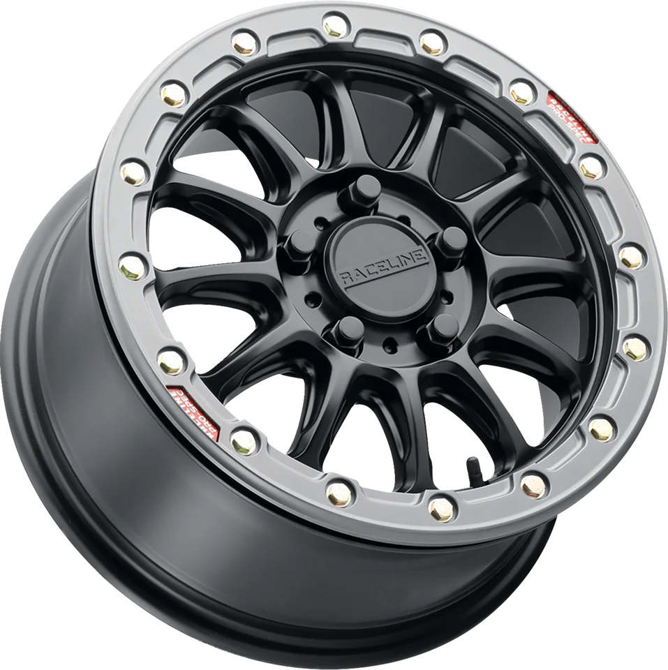 Wheel - Alpha - Front/Rear - Black/with Gun Metal Ring - 17x7 - 5/114.3 - +25 mm