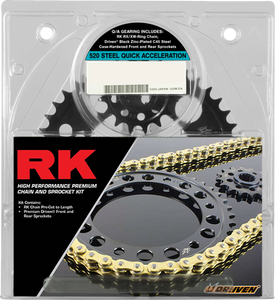 Chain and Sprocket Kit - Quick Acceleration - GSX-R1000R - Gold - Lutzka's Garage