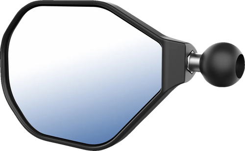 Tough-Mirror™ - Side View - Oval - Black - Left with Ball - Lutzka's Garage