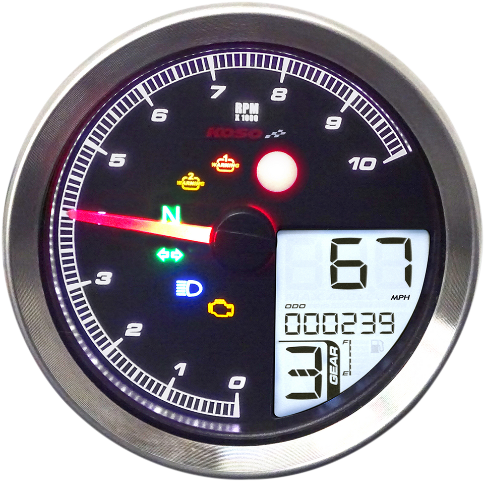 TNT-04 Multi-Function Meter - Silver Bezel - 3.30" Diameter x 2.19" D