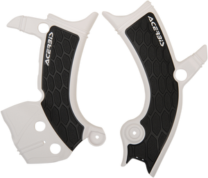 X-Grip Frame Guards - White/Black - Yamaha - Lutzka's Garage