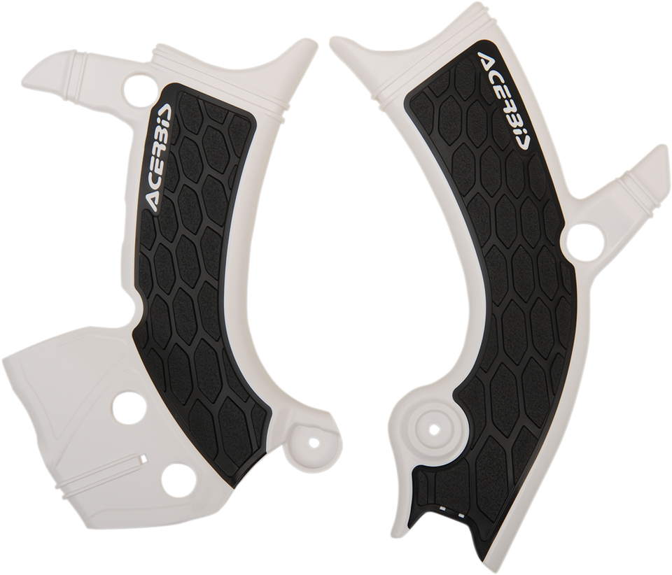 X-Grip Frame Guards - White/Black - Yamaha - Lutzka's Garage