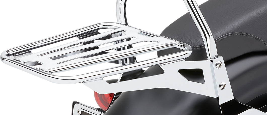 Sissy Bar Luggage Rack - Chrome - Tubular - Lutzka's Garage