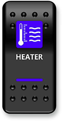 Rocker Switch - Heater - Blue - Lutzka's Garage