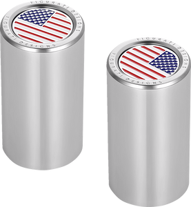 Docking Hardware Covers - American Flag - Long - Stainless Steel - Lutzka's Garage