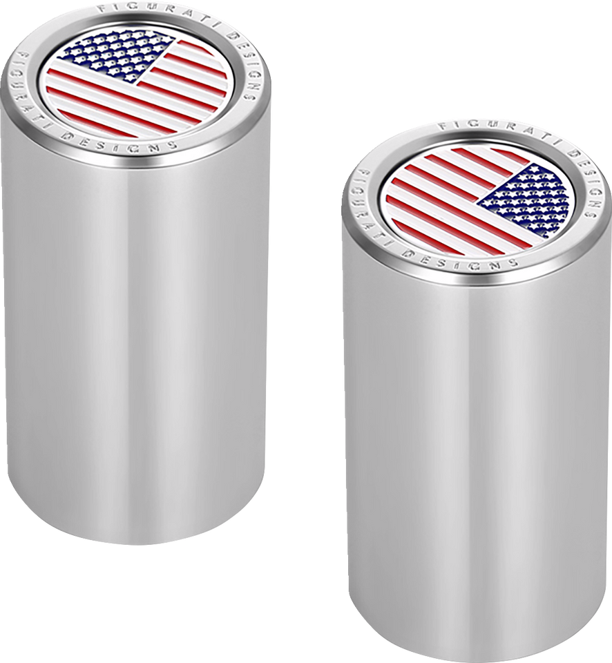 Docking Hardware Covers - American Flag - Long - Stainless Steel - Lutzka's Garage