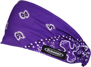 Mini Doo-Z Headwrap - Purple/White Paisley