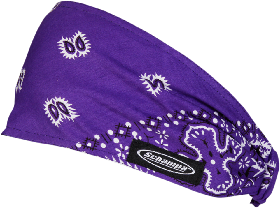 Mini Doo-Z Headwrap - Purple/White Paisley