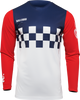 Hallman Differ Cheq Jersey - White/Red/Blue - Small - Lutzka's Garage