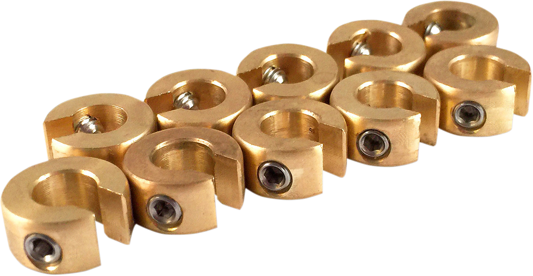 Wheel Weights - Re-Usable - 1/4 oz - Brass - 10 Pack