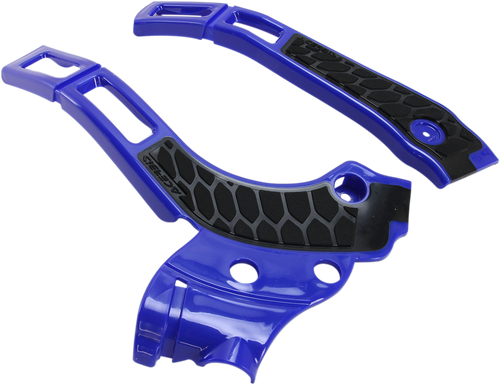 X-Grip Frame Guards - Blue/Black - YZ 125/250/125X/250X - Lutzka's Garage