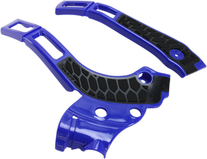 X-Grip Frame Guards - Blue/Black - YZ 125/250/125X/250X - Lutzka's Garage