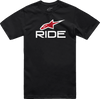 Ride 4.0 T-Shirt - Black/White/Red - Medium - Lutzka's Garage