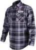 Drag Specialties Long-Sleeve Flannel Shirt - Gray/Black - Small - Lutzka's Garage