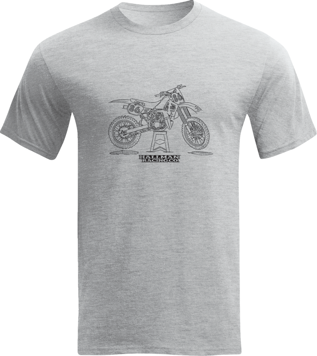 Hallman 2 Smoker T-Shirt - Gray - Small - Lutzka's Garage