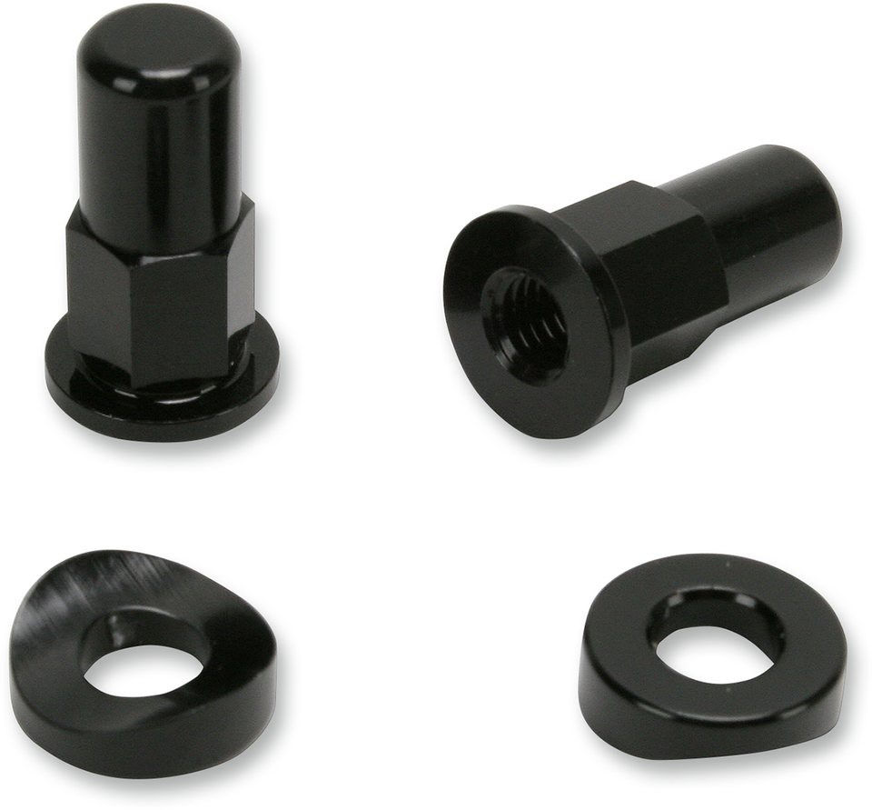 Rim Lock Nut/Spacer - Kit - Black - Lutzka's Garage